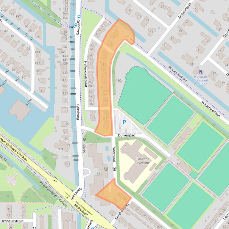 Kaart van postcodegebied 3055ER.