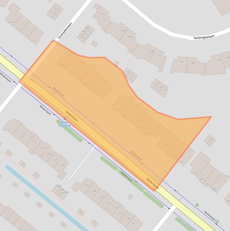 Kaart van postcodegebied 3055GE.