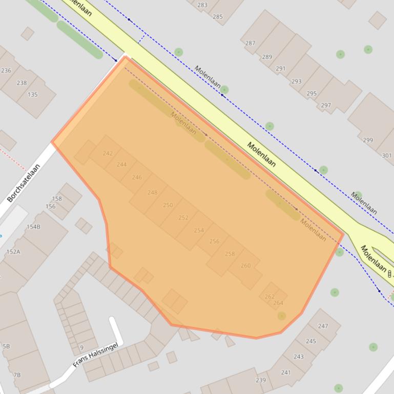 Kaart van postcodegebied 3055GL.