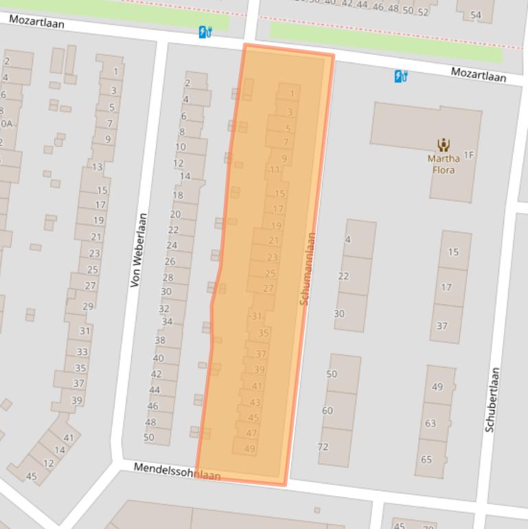 Kaart van postcodegebied 3055HS.