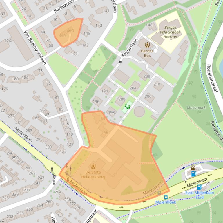 Kaart van postcodegebied 3055JD.