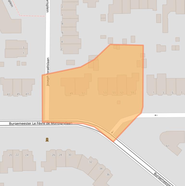 Kaart van postcodegebied 3055LC.