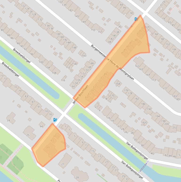 Kaart van postcodegebied 3055NN.