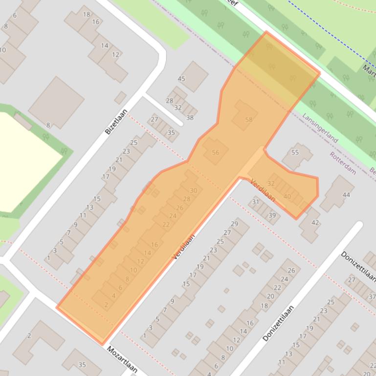 Kaart van postcodegebied 3055SM.