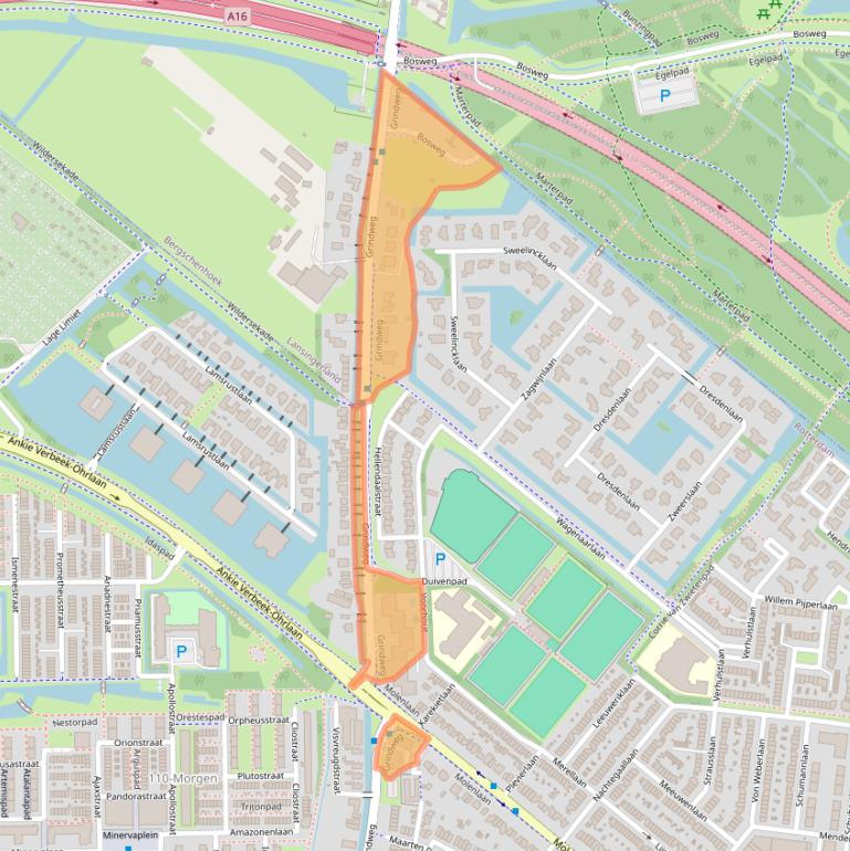 Kaart van postcodegebied 3055VD.
