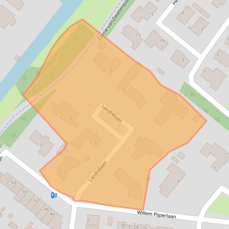 Kaart van postcodegebied 3055WH.