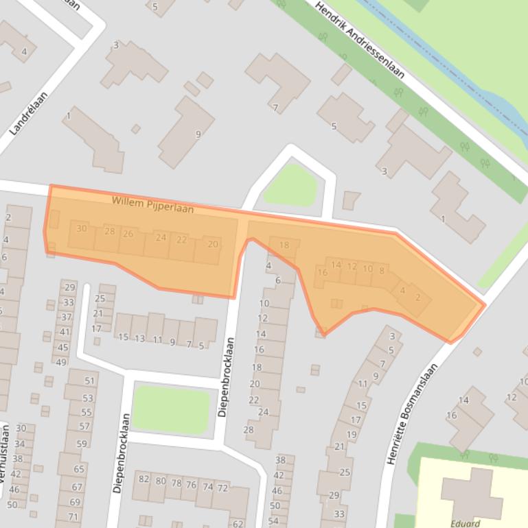 Kaart van postcodegebied 3055WN.