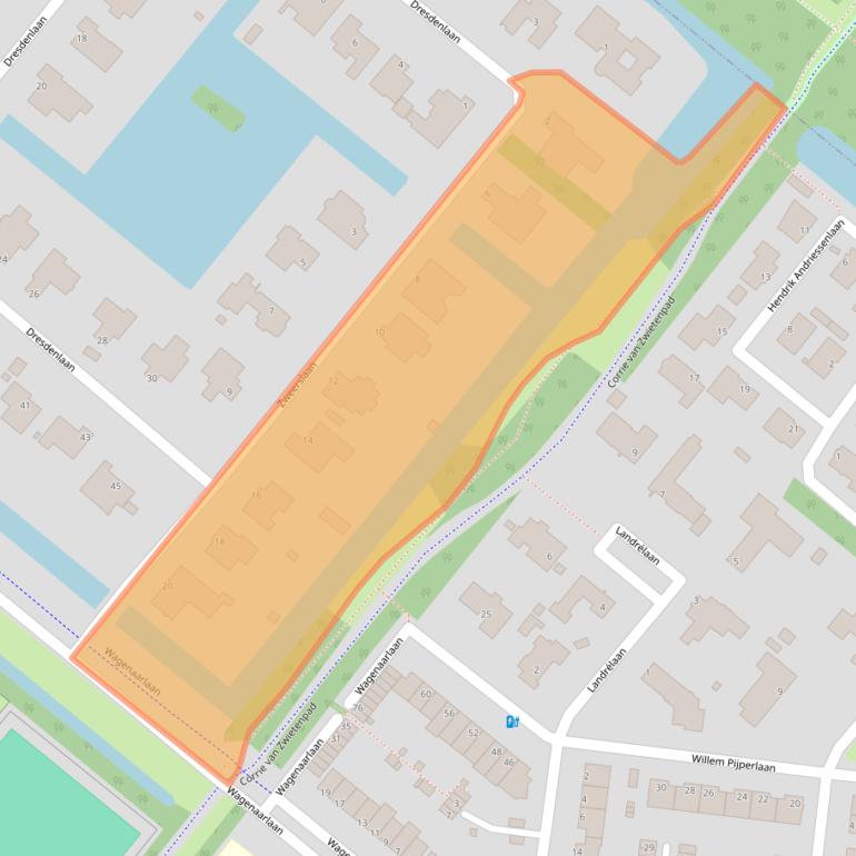 Kaart van postcodegebied 3055WS.