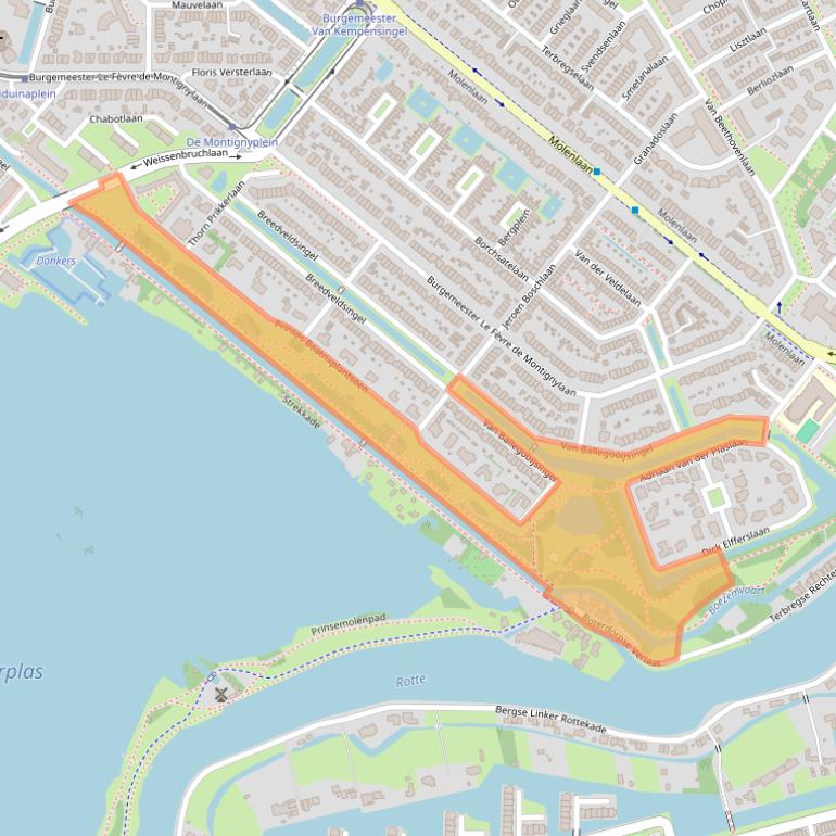 Kaart van postcodegebied 3055XA.
