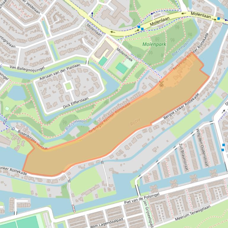 Kaart van postcodegebied 3055XC.