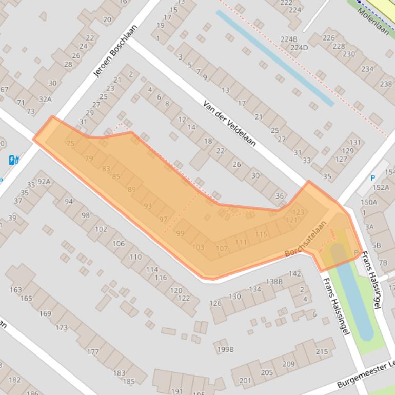 Kaart van postcodegebied 3055ZH.