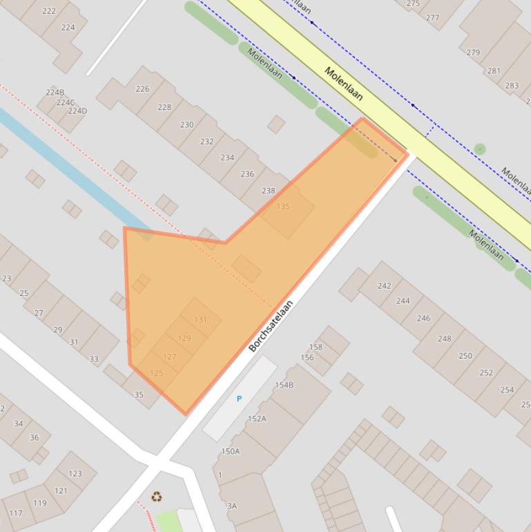 Kaart van postcodegebied 3055ZJ.