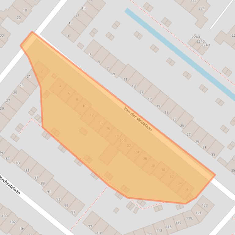 Kaart van postcodegebied 3055ZW.