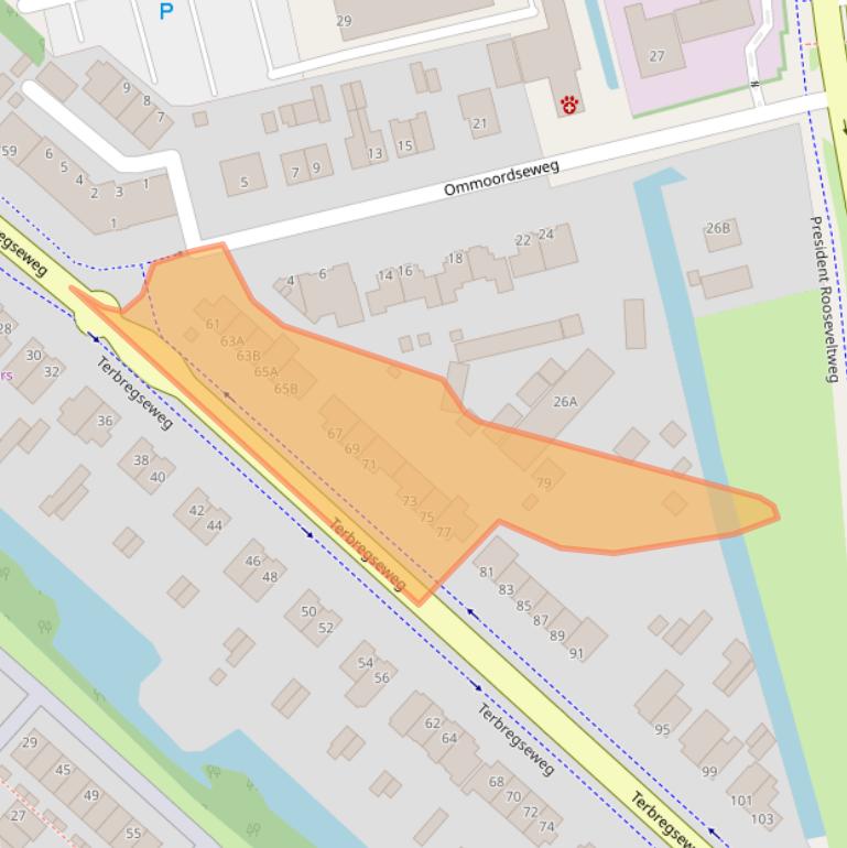 Kaart van postcodegebied 3056JT.