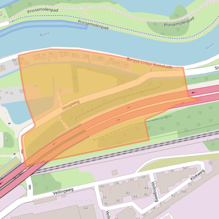 Kaart van postcodegebied 3056LC.