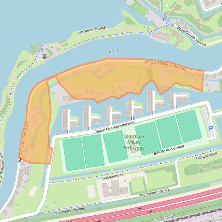 Kaart van postcodegebied 3056LE.