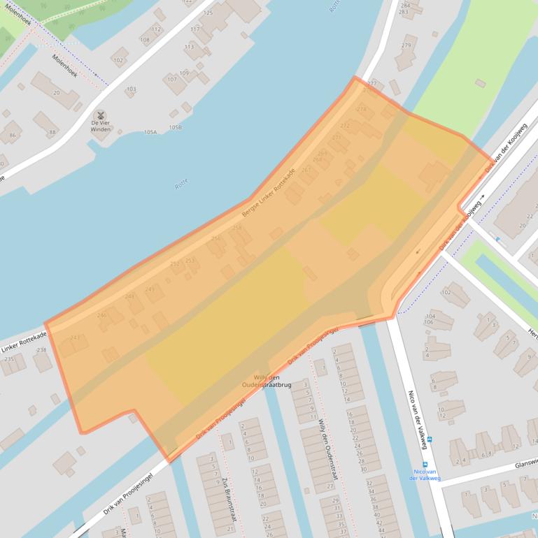 Kaart van postcodegebied 3056LH.