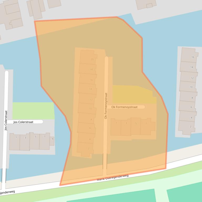 Kaart van postcodegebied 3056PB.