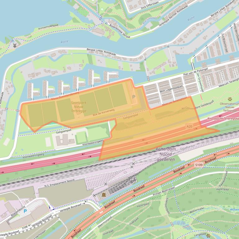 Kaart van postcodegebied 3056PD.