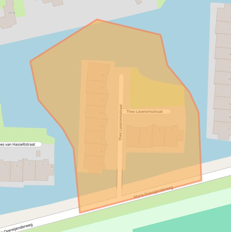 Kaart van postcodegebied 3056PE.