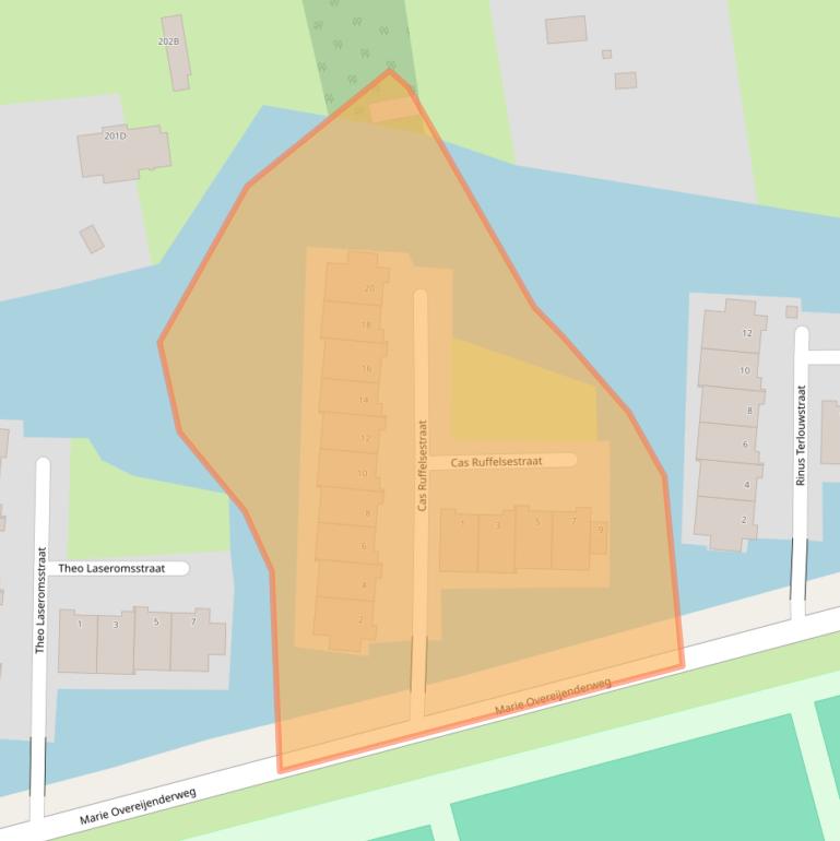 Kaart van postcodegebied 3056PG.