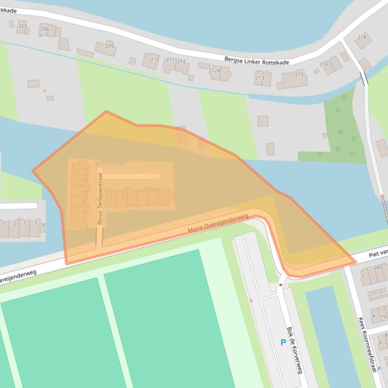 Kaart van postcodegebied 3056PH.