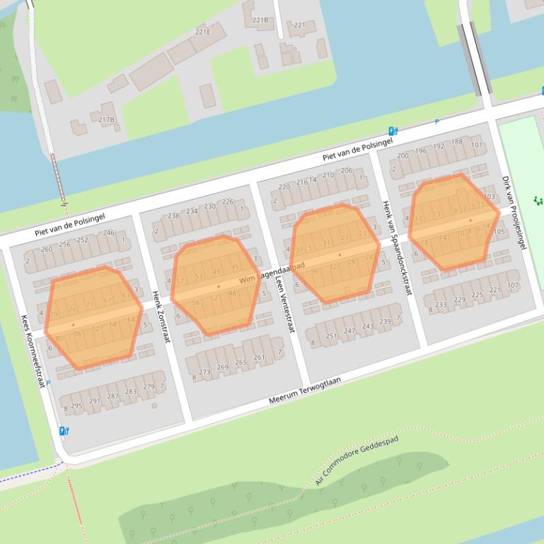 Kaart van postcodegebied 3056PJ.