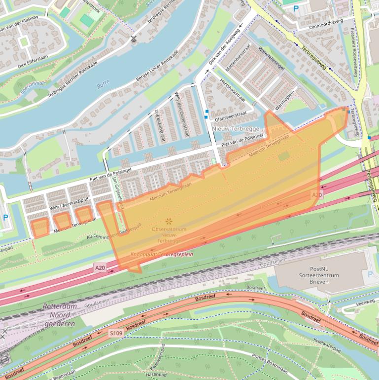 Kaart van postcodegebied 3056PP.