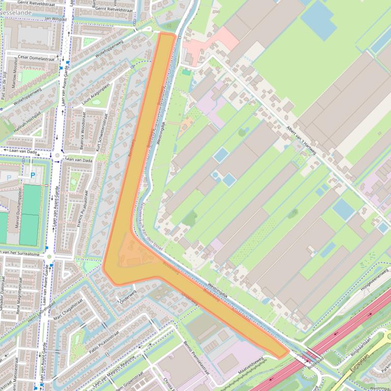 Kaart van postcodegebied 3059LB.