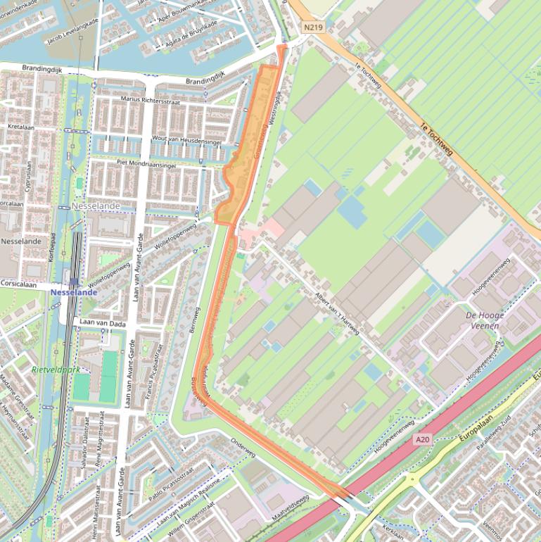 Kaart van postcodegebied 3059LC.