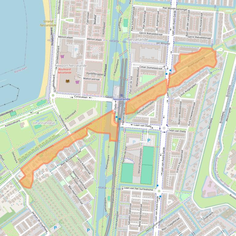 Kaart van postcodegebied 3059LG.