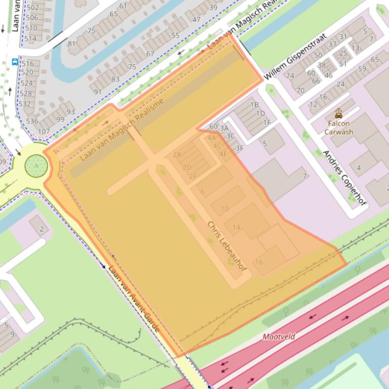 Kaart van postcodegebied 3059LN.