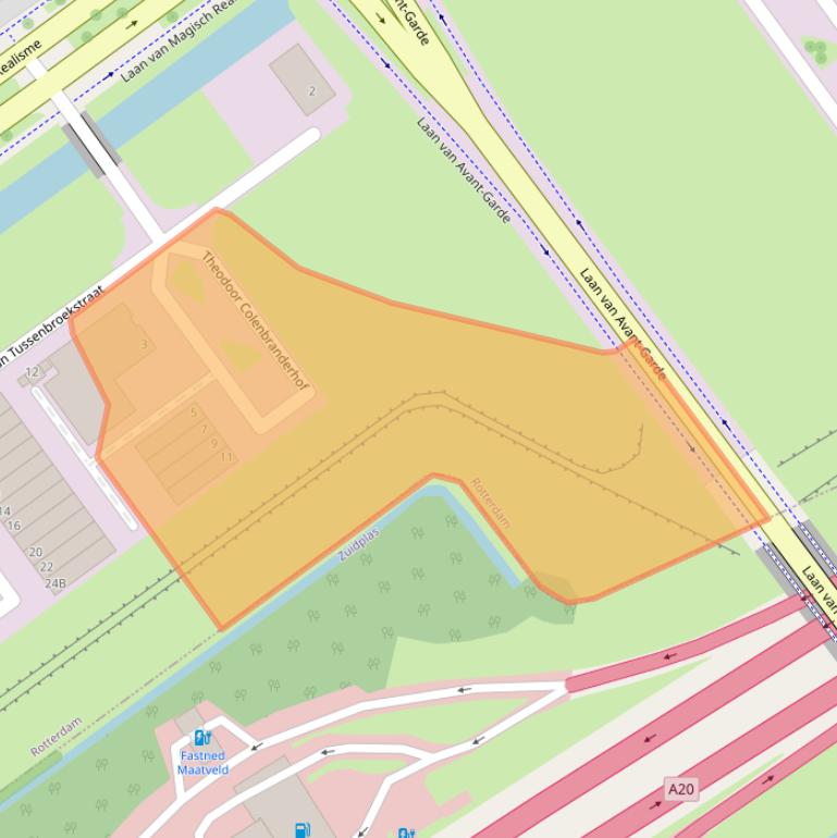 Kaart van postcodegebied 3059LS.