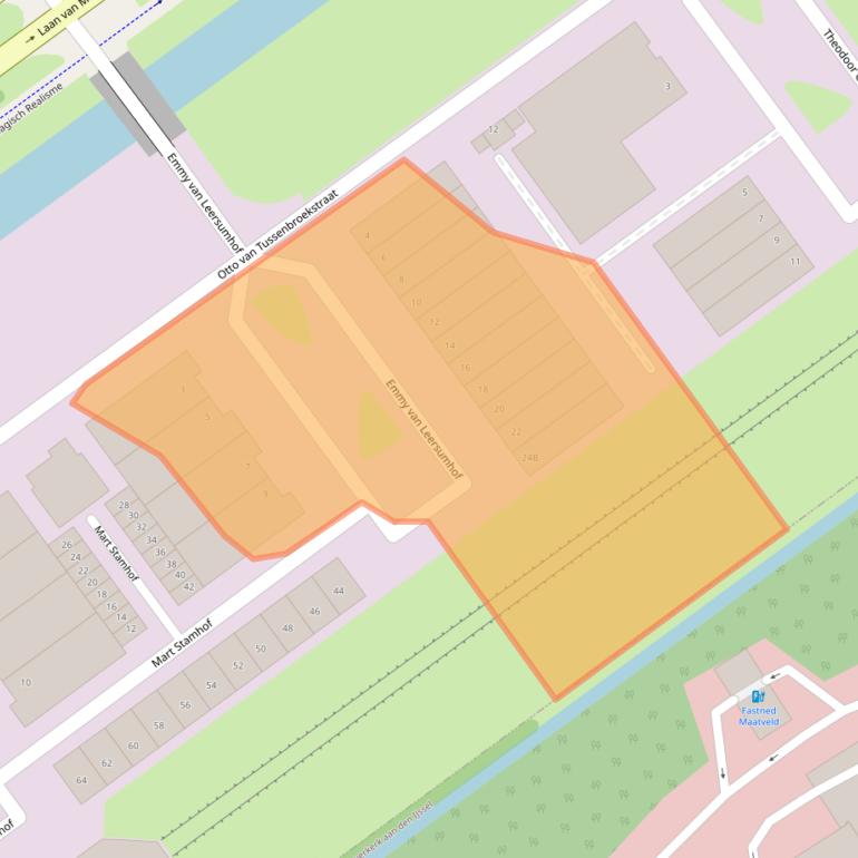Kaart van postcodegebied 3059LT.