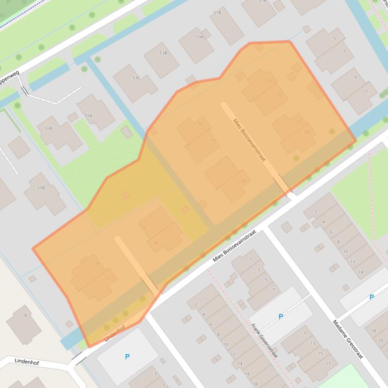Kaart van postcodegebied 3059MB.