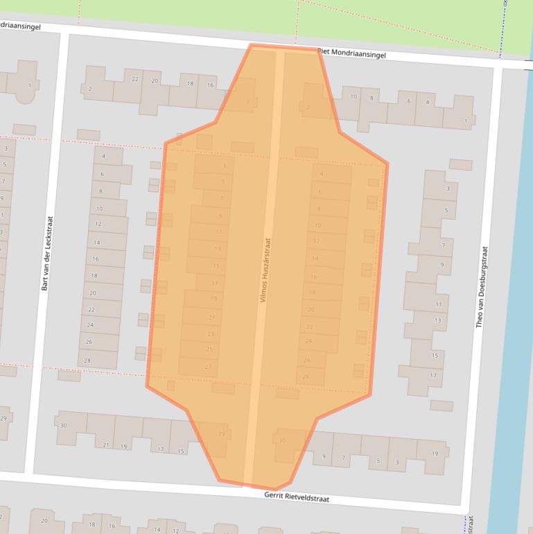 Kaart van postcodegebied 3059PB.