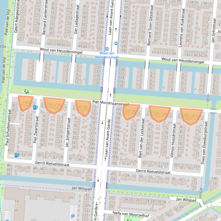 Kaart van postcodegebied 3059PD.