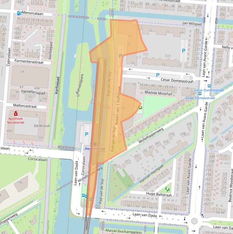 Kaart van postcodegebied 3059PN.
