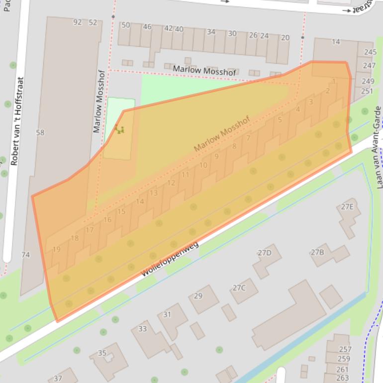 Kaart van postcodegebied 3059PP.