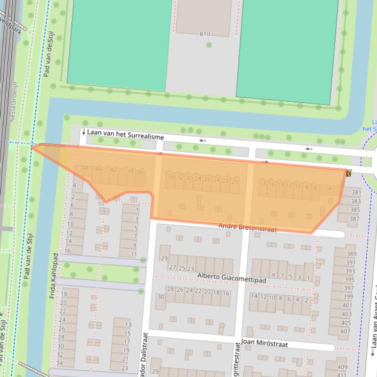 Kaart van postcodegebied 3059RC.