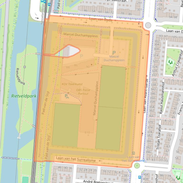 Kaart van postcodegebied 3059RD.