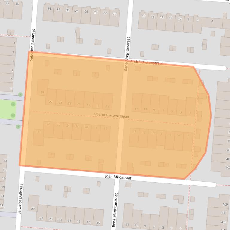 Kaart van postcodegebied 3059RE.