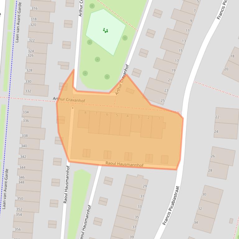 Kaart van postcodegebied 3059RN.