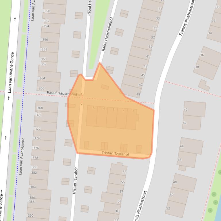 Kaart van postcodegebied 3059RR.
