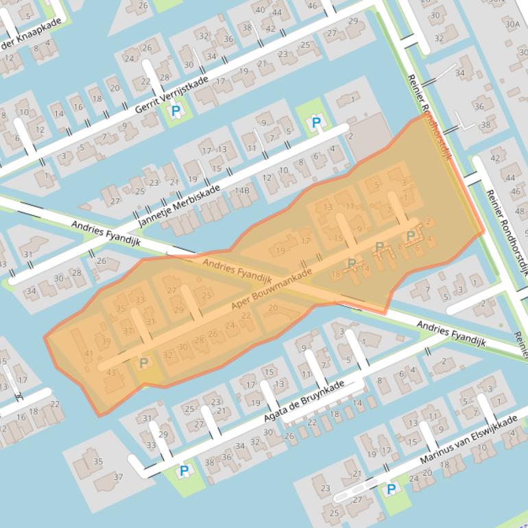 Kaart van postcodegebied 3059SB.