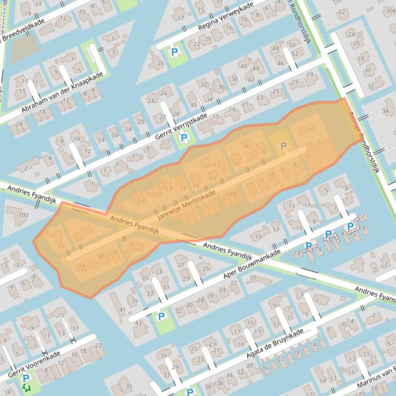 Kaart van postcodegebied 3059SJ.