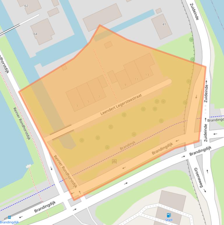 Kaart van postcodegebied 3059SL.