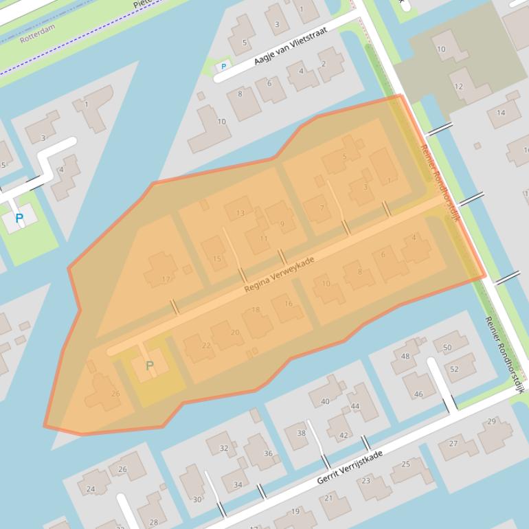 Kaart van postcodegebied 3059SN.