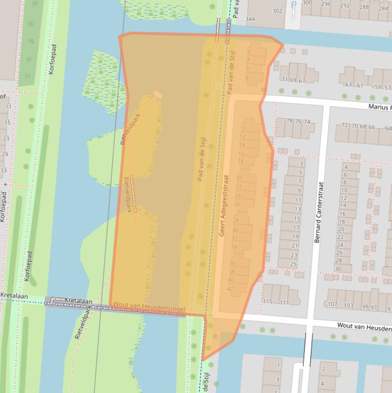 Kaart van postcodegebied 3059TA.