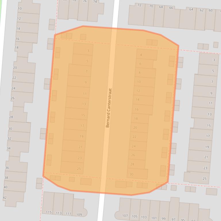 Kaart van postcodegebied 3059TB.
